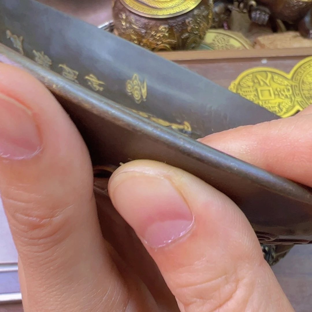 紫金风磨铜五路财神盘