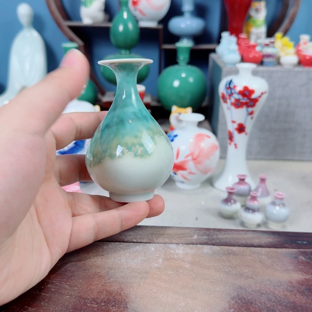 陶瓷手工小花器摆件