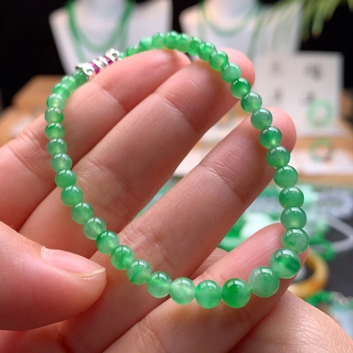翡翠未镶嵌手链天然缅甸A货翡翠