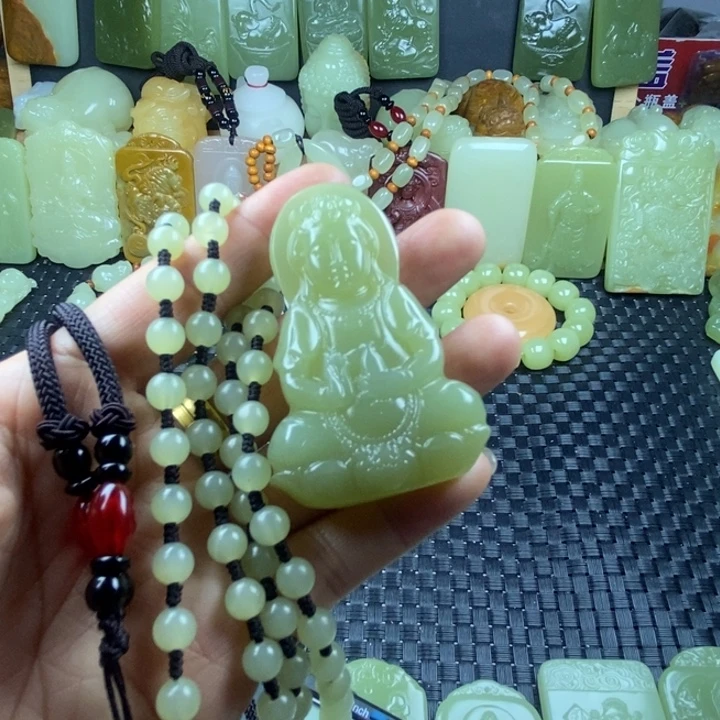 昆仑料立体观音坠