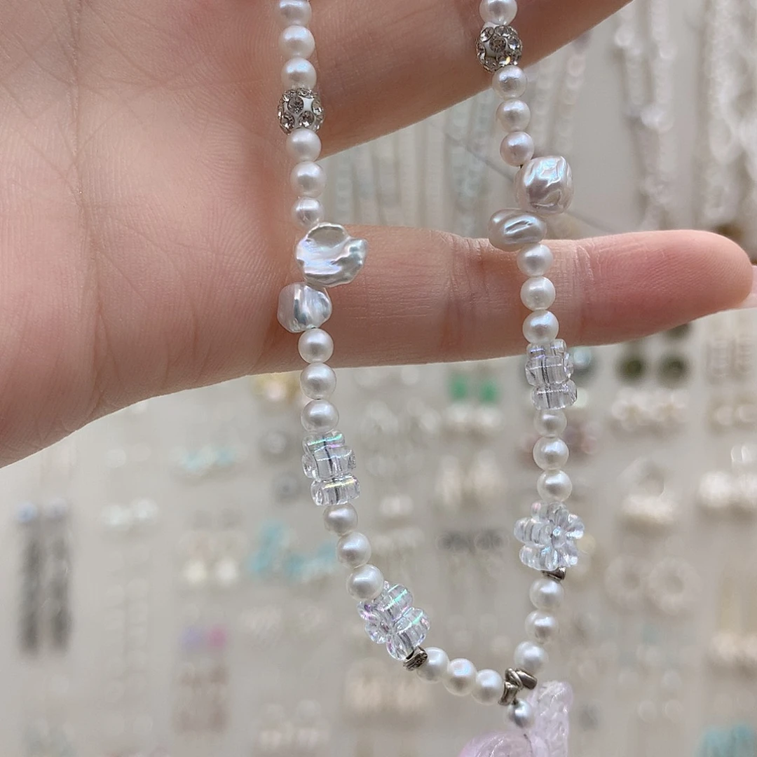 银S925镶嵌淡水珍珠耳饰