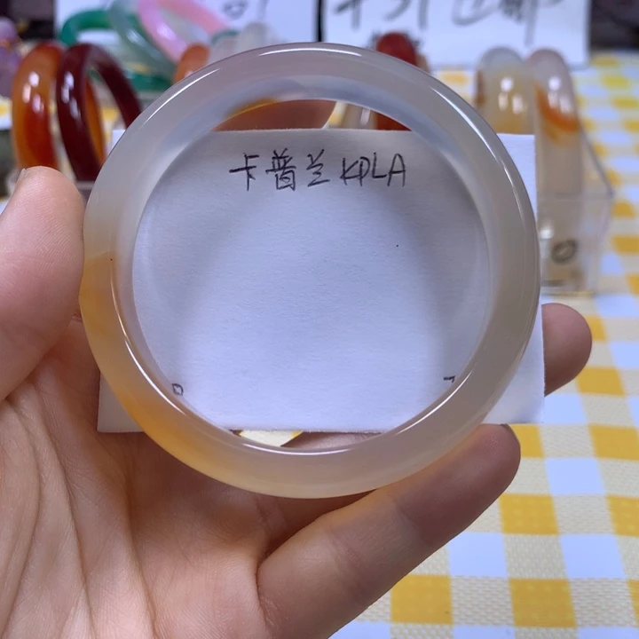 玛瑙/玉髓手镯合金卡****A