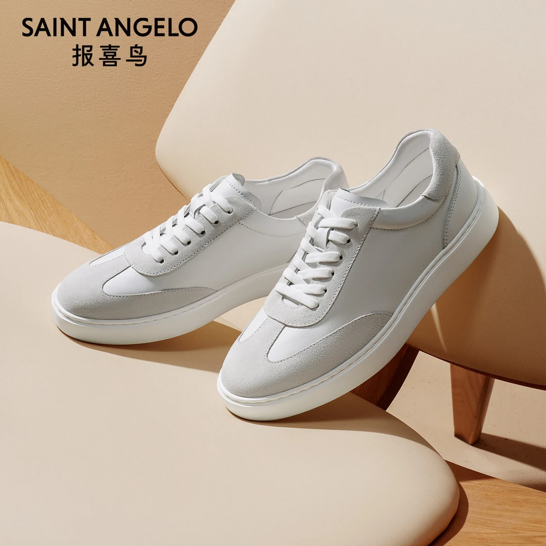 【德训鞋】报喜鸟男款2025秋季新款反绒休闲阿甘小白鞋透气潮流板鞋