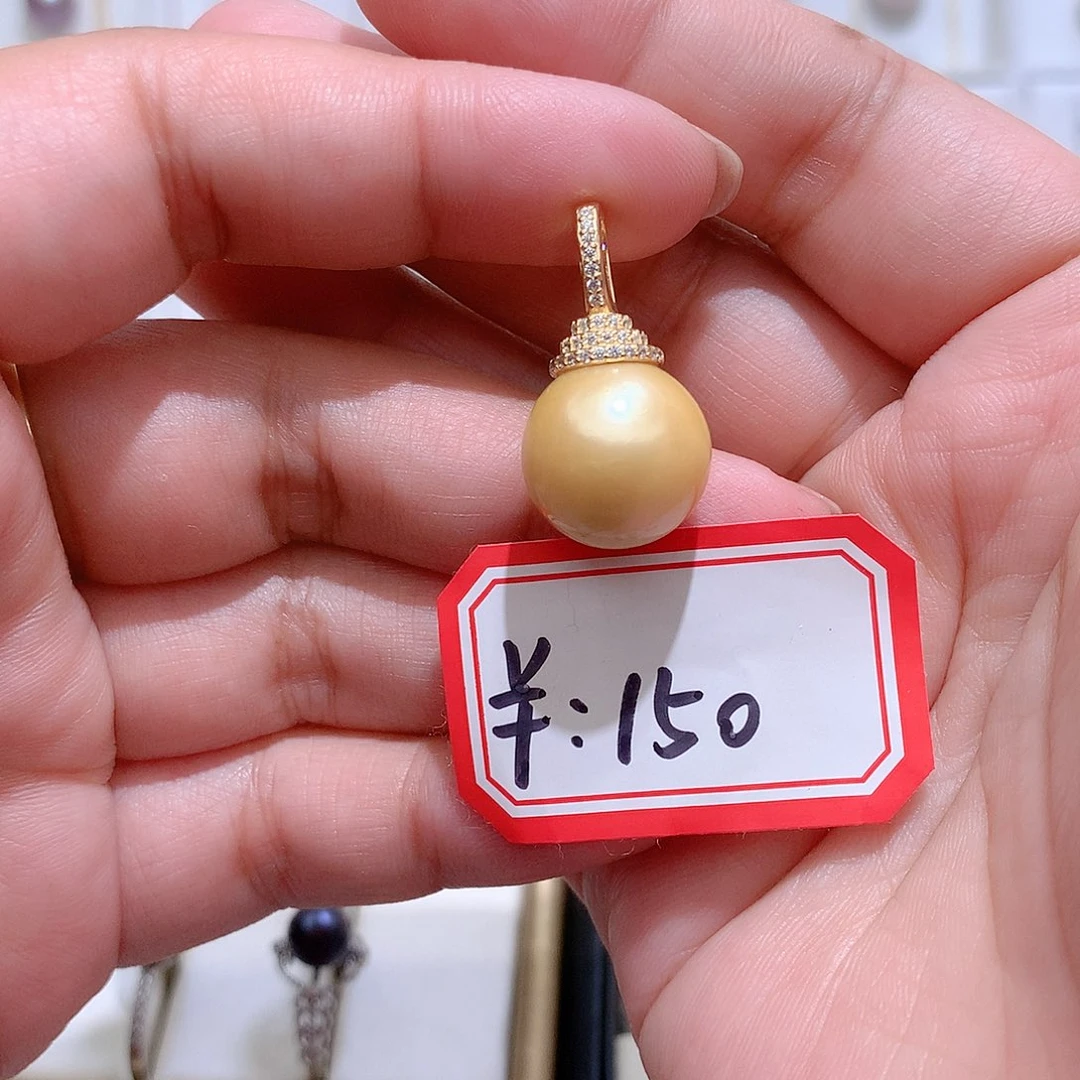 淡水珍珠银S925镶嵌吊坠(赠链)CC