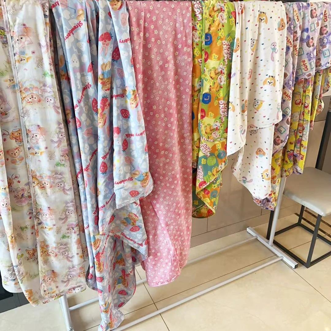 247铃铛布棉绸夏凉被人造棉薄被子棉绸儿童盖毯 （无芯）1