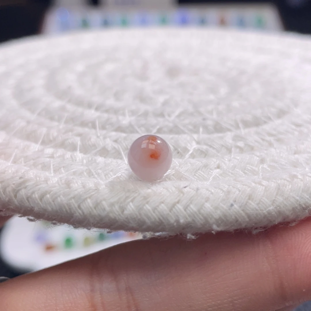 散珠翡翠特色枫叶红圆珠卡7mm