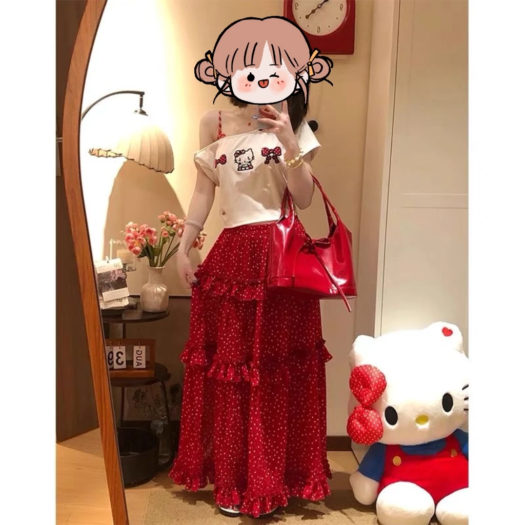 琳琳家印花修身型T恤辣妹风网红短袖套装