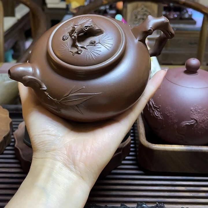 茶壶紫砂全手工打造