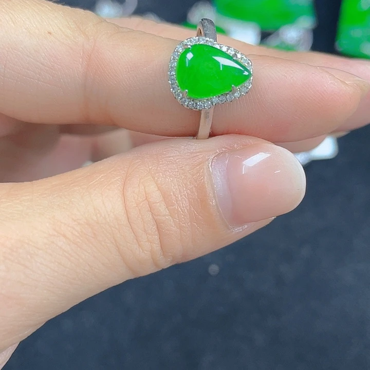 翡翠银S925镶嵌吊坠(不含链)