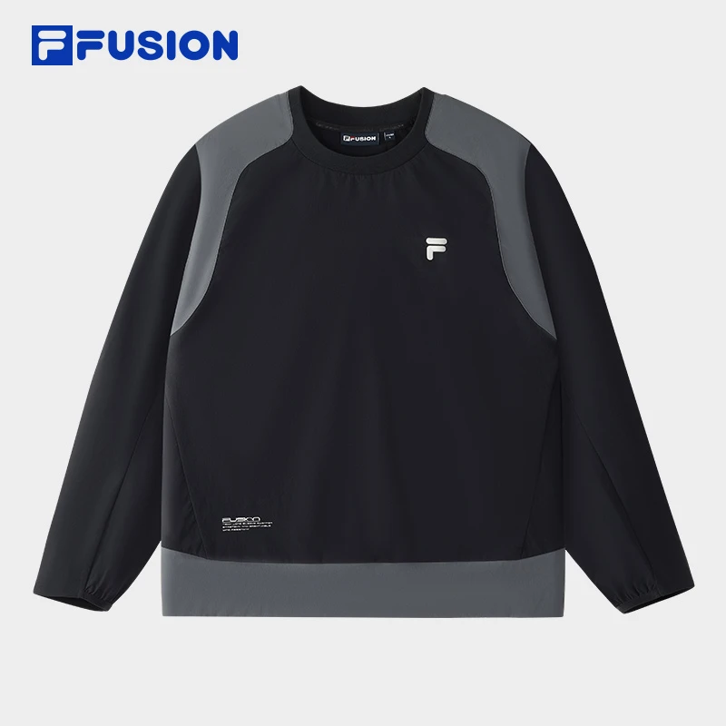 FILA斐乐【欧若风】宽松圆领卫衣男士运动户外长袖上衣T11M511208F