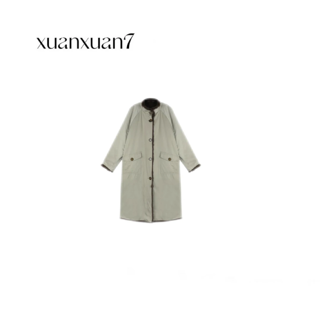 萱萱7【海宁兔毛内胆双面两穿派克服】
