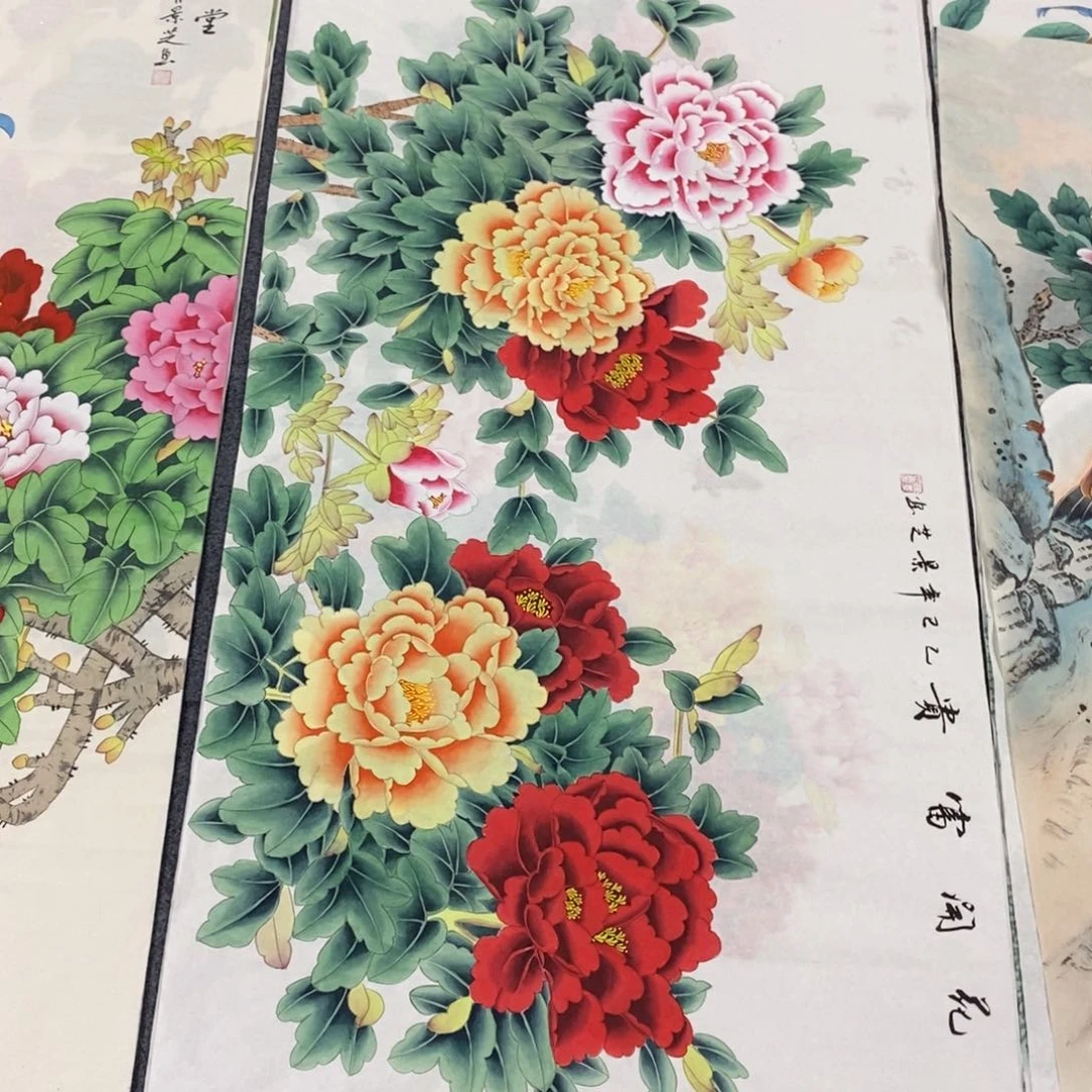 国画140✖️70工笔画画手绘作品