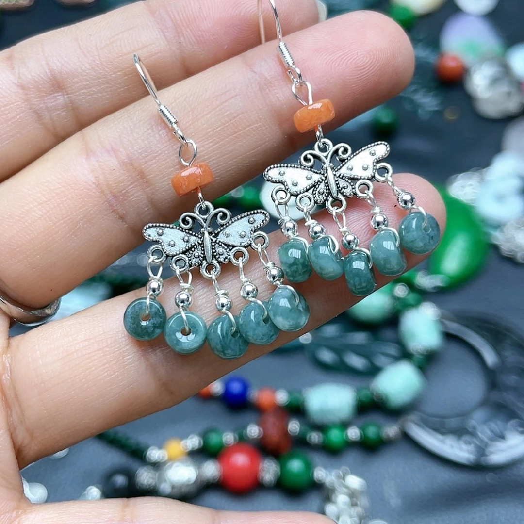 【闪购商品】翡翠未镶嵌耳饰