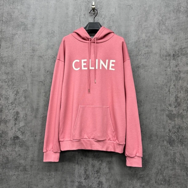 未使用 Celine/思琳 新款胸口Logo经典帽衫卫衣/WK463/L/宽松版型