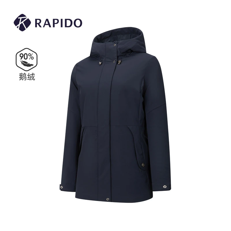 Rapido【新品】2025秋冬女士R系列90%鹅绒休闲连帽羽绒服CP5938U01