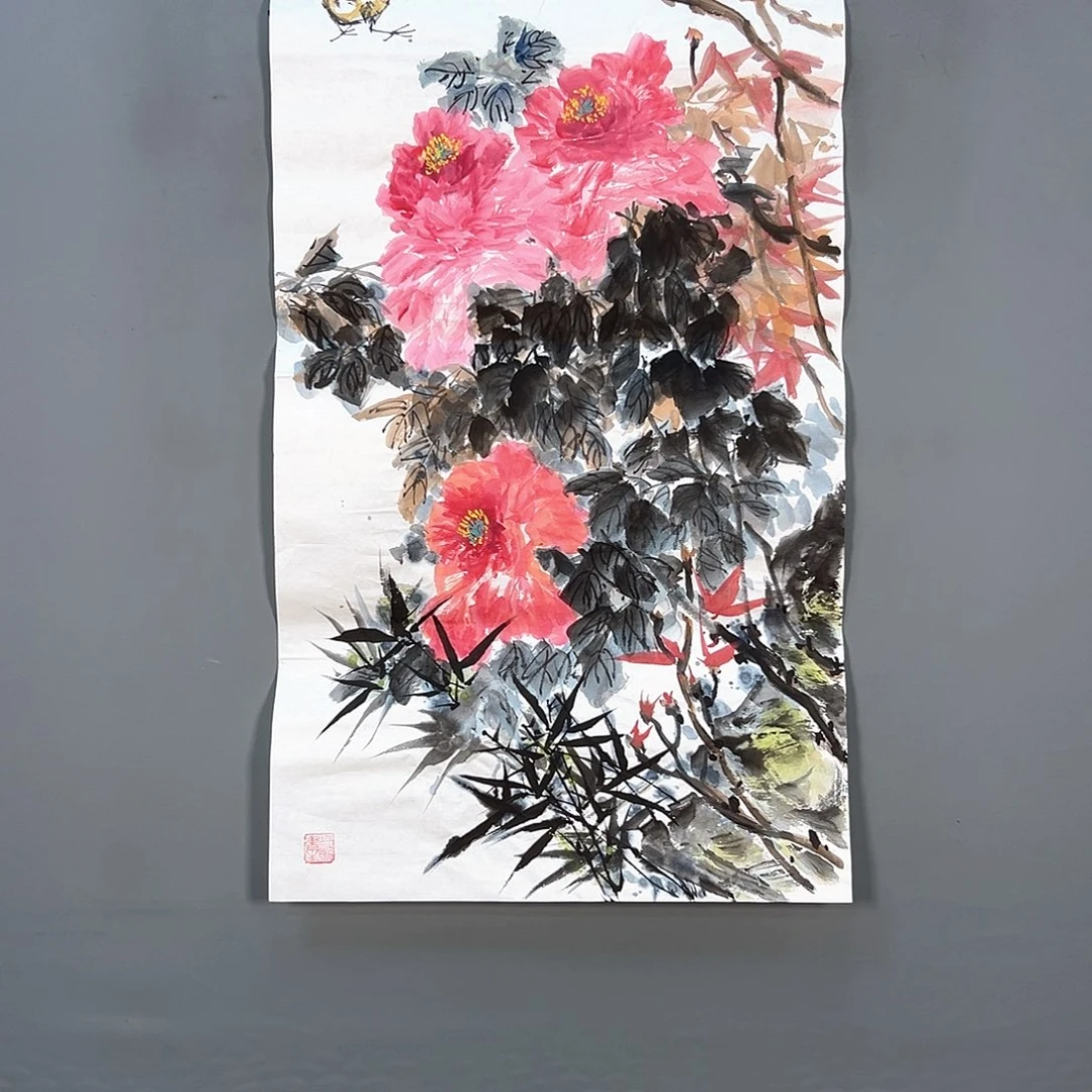 国画396 花鸟和蝴蝶在这里