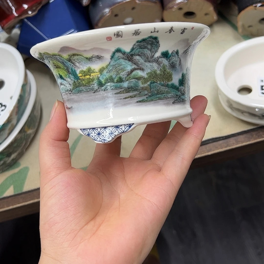 紫砂花盆555号瑕疵13/6.5cn