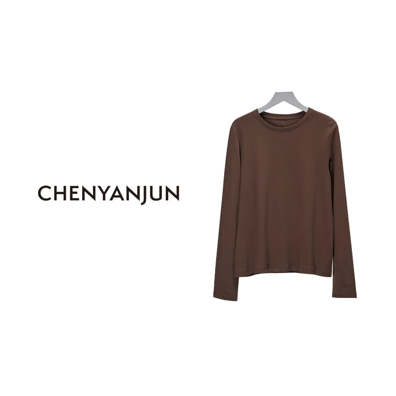 【修身T】CHENYANJUN陈妍君100%新疆棉正肩长袖T恤CYJ-JJ34-475