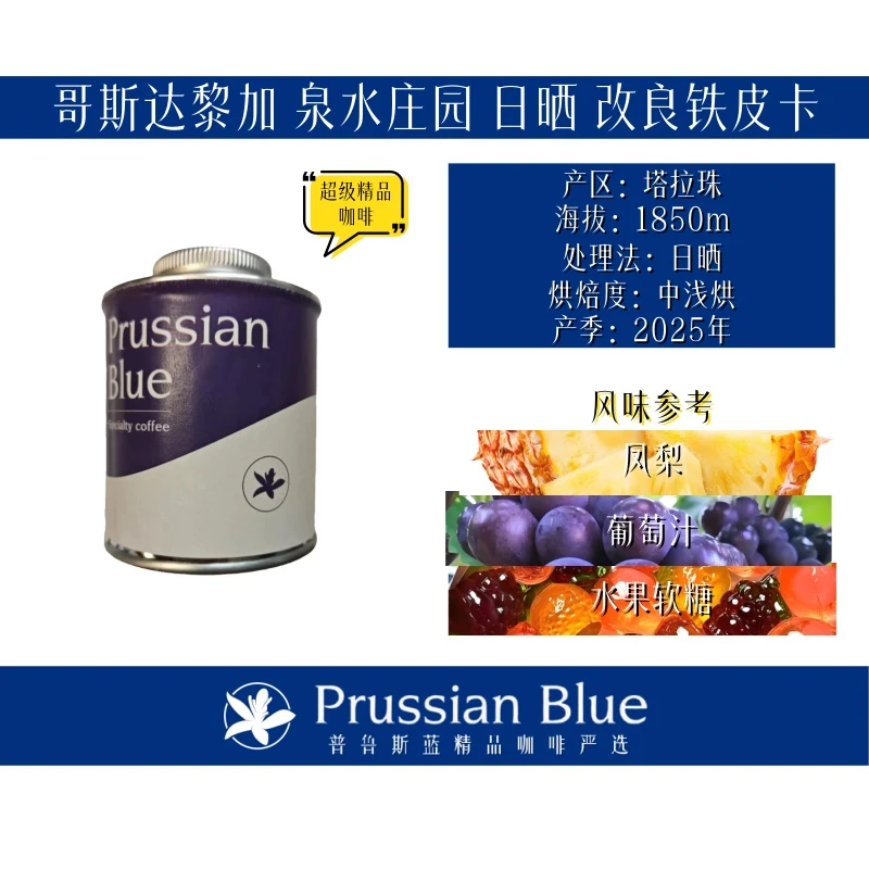 Prussian Blue哥斯达黎加.泉水庄园.改良铁皮卡.浅烘.精品咖啡豆