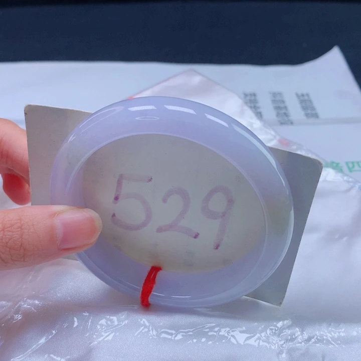 翡翠未镶嵌手镯圈口5960 樱花粉