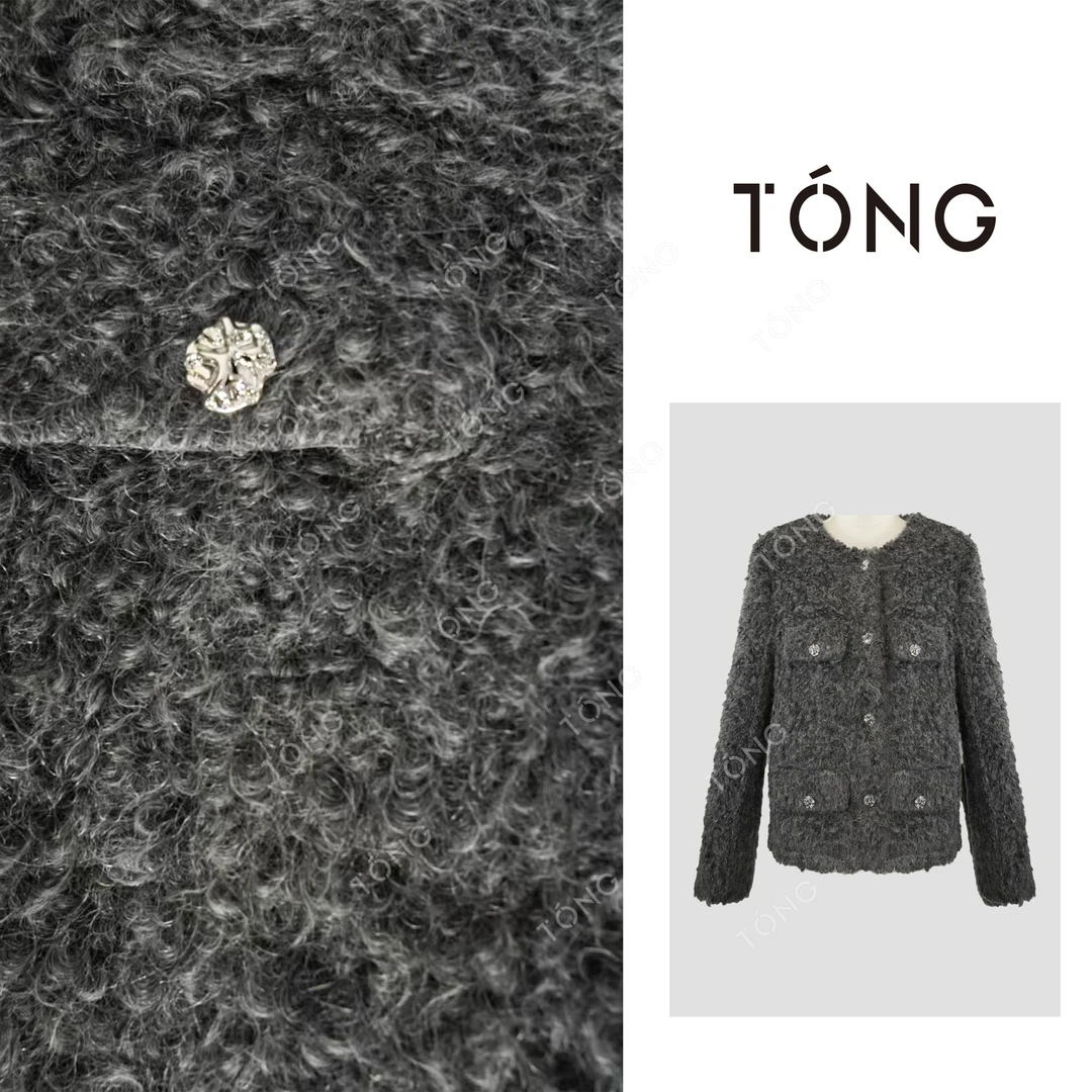 【落雪菲迷】马海毛+羊毛 气质时尚高端穿搭毛呢外套 GW184