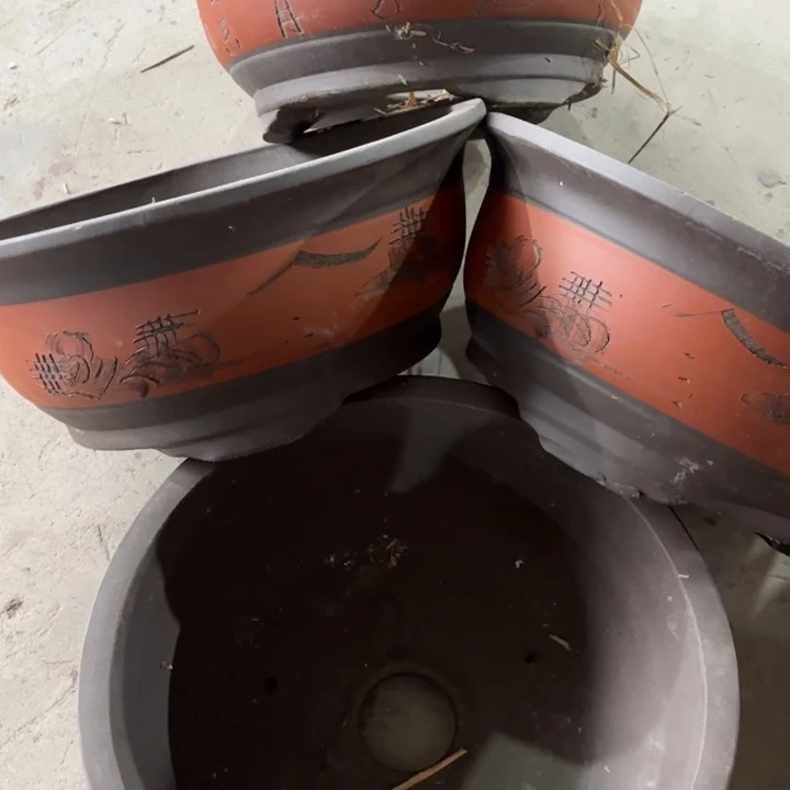 紫砂花盆110-4。 36-16。  微瑕