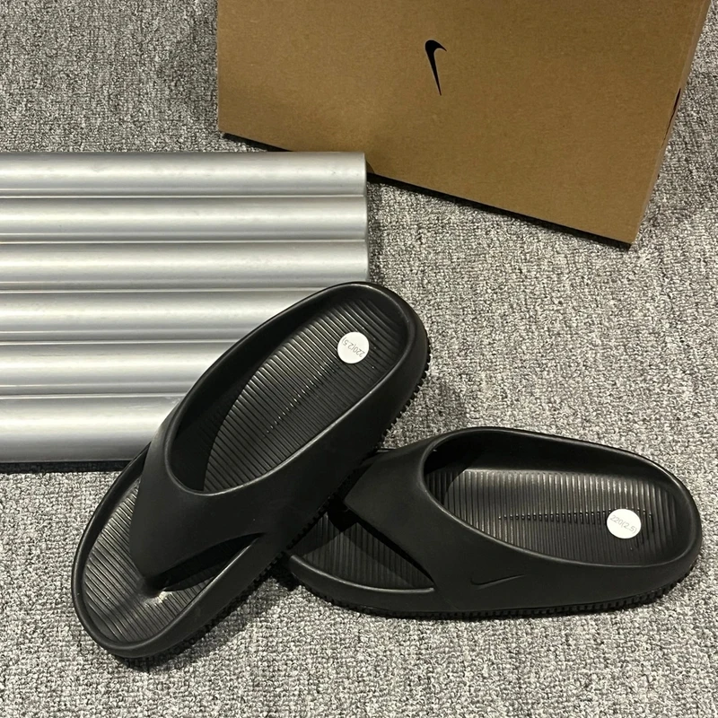 NIKE/耐克CALMFLIPFLOP季黑色户外休闲运动人字拖鞋FD4115-001