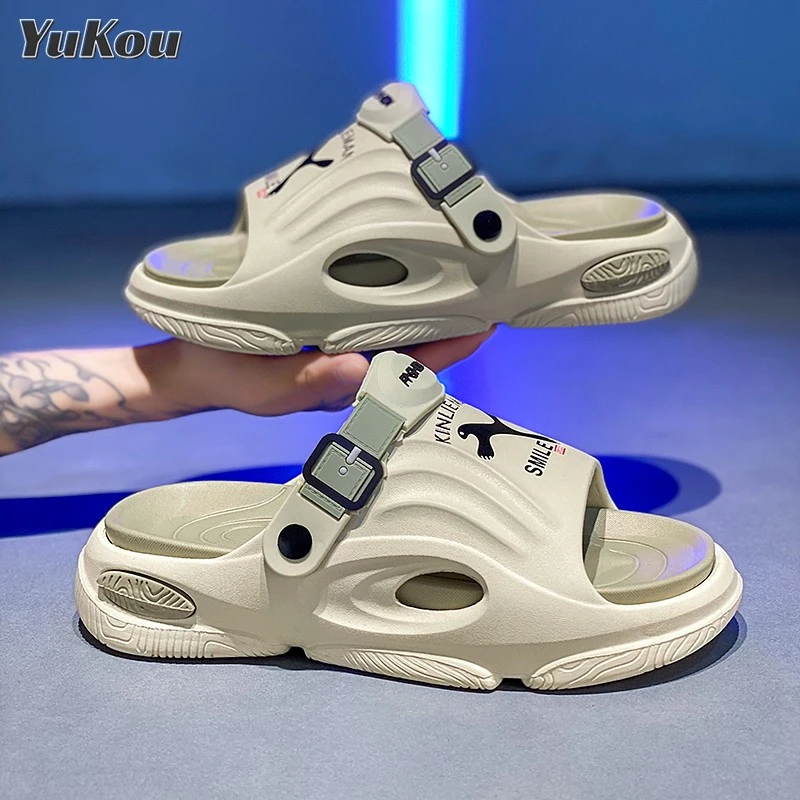 拖鞋男2025新款夏季外穿踩屎感软底防滑男士开车两用运动沙滩凉鞋