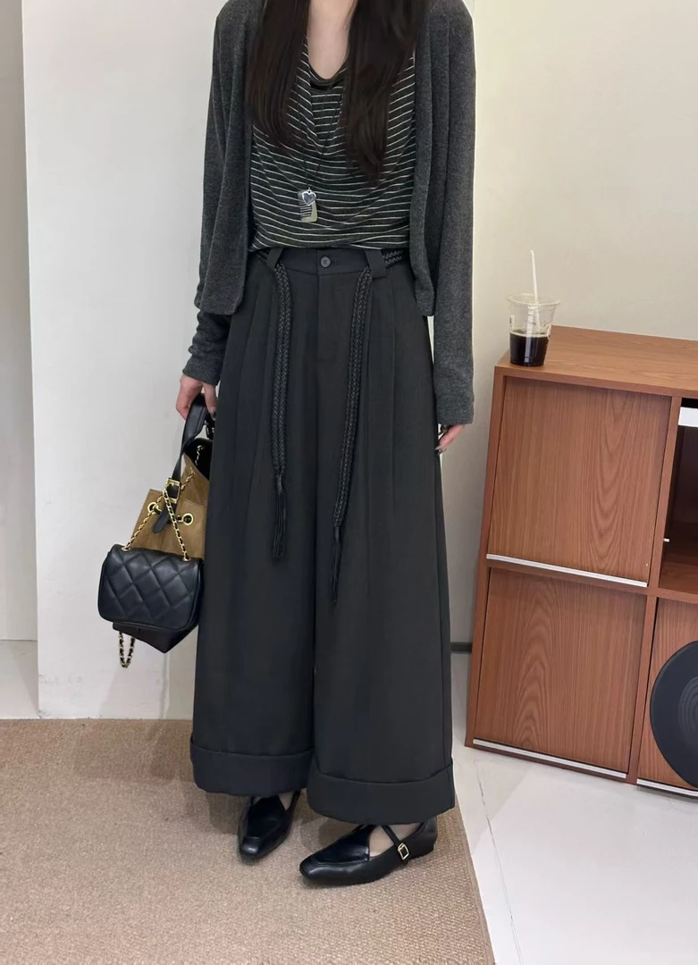 女人阁（阔腿裤88611）欧货潮牌新季休闲洋气百搭裤