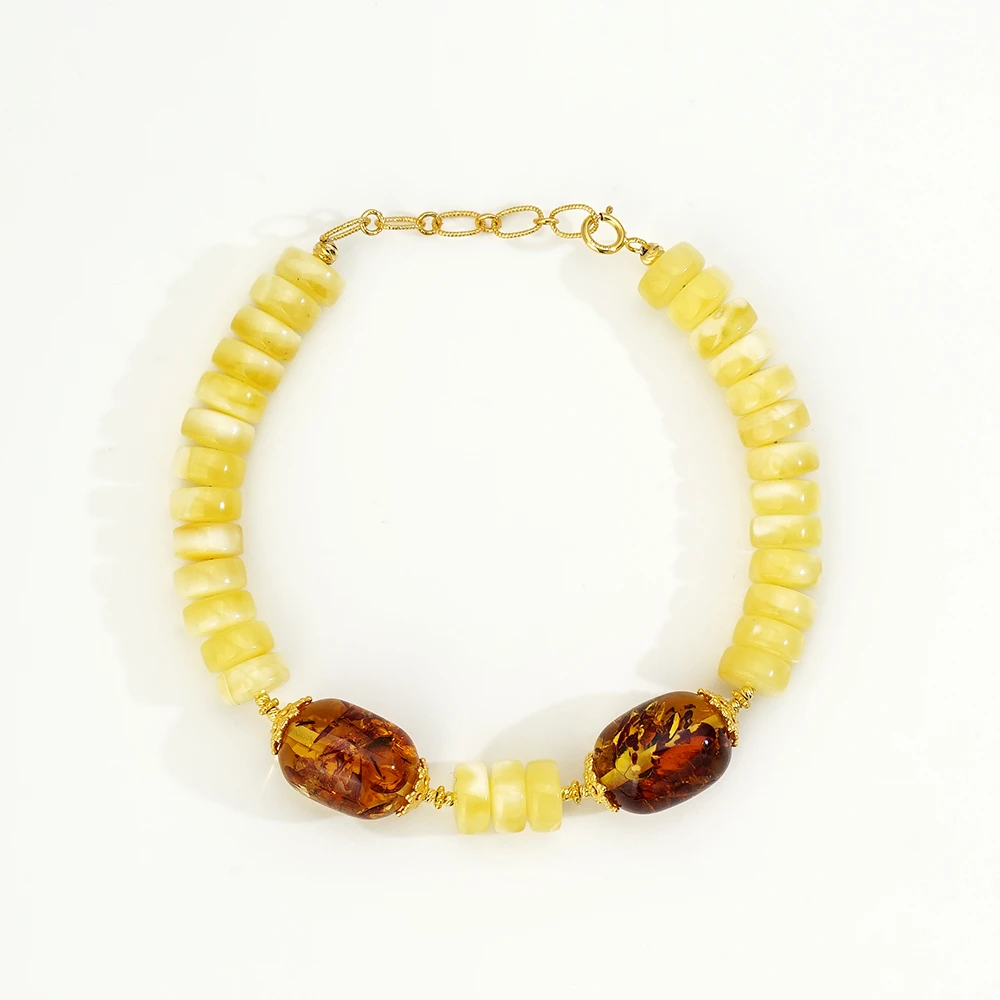 【悠然】18K蜜蜡手链（18/21公分）45275