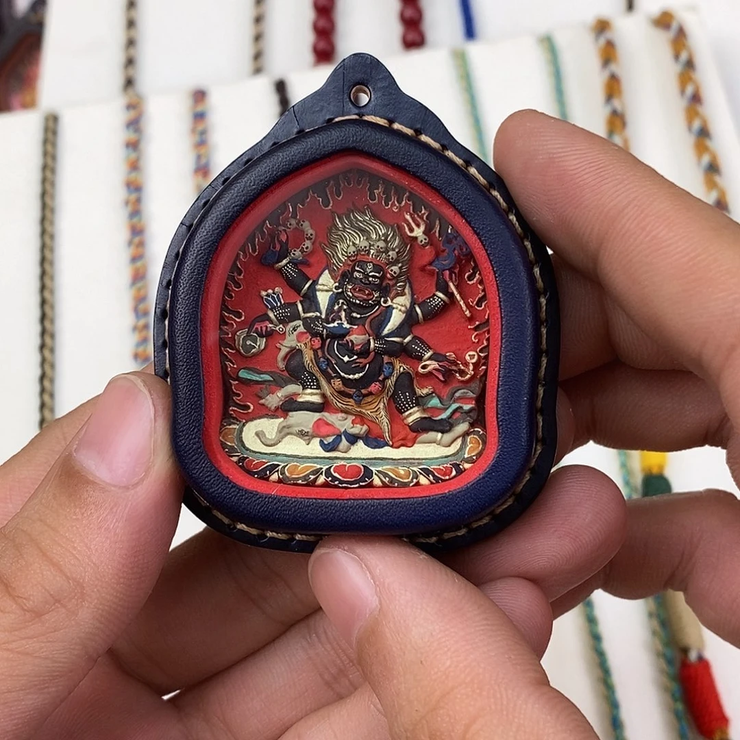 泥塑六臂玛哈嘎拉大黑天