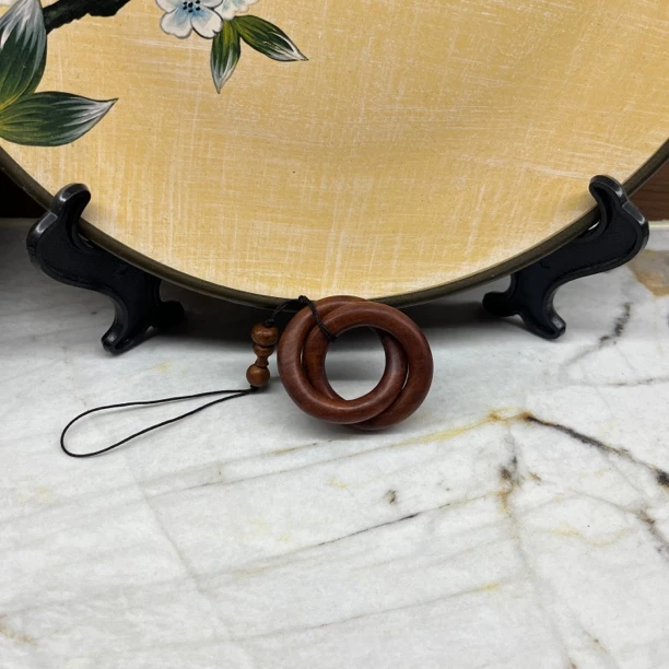 非金属木质吊坠 雷击枣木乾坤圈吊绳挂绳