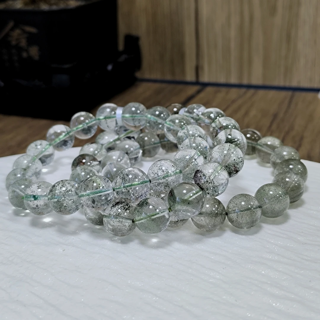 【书记甄选】绿幽灵千层满天星单圈手链 多样性发一 约11mm 1668BB