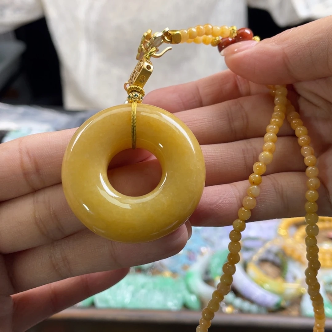 翡翠未镶嵌颈饰代编织