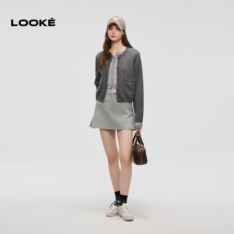 【范范专属】LOOKE露启长袖开衫纽扣针织衫FBOW3007-15 FBOW3007-21