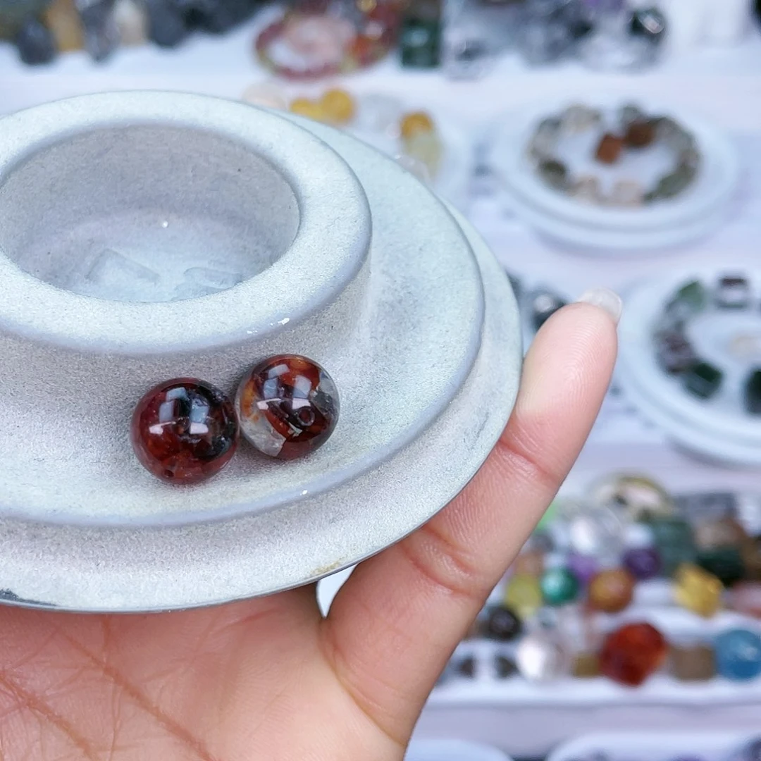 水晶单珠打孔不退不换未镶嵌