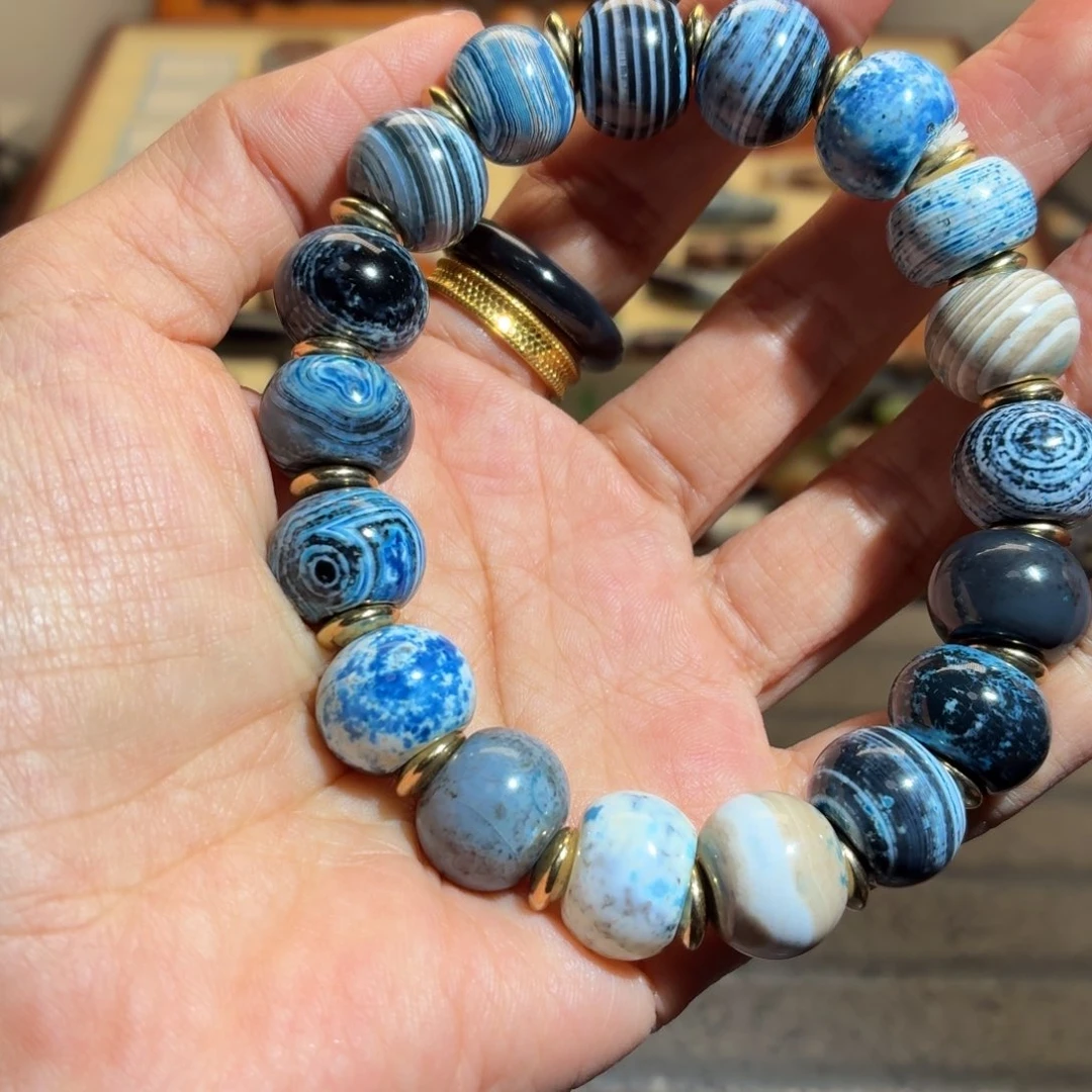 玛瑙/玉髓合金颈饰