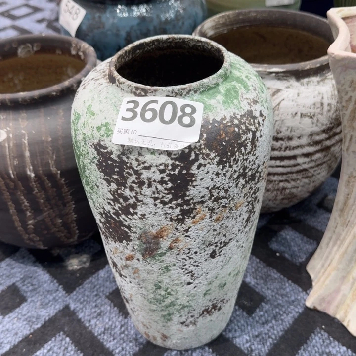 瓷片景德镇高温花器编码3608高32口9默认无孔