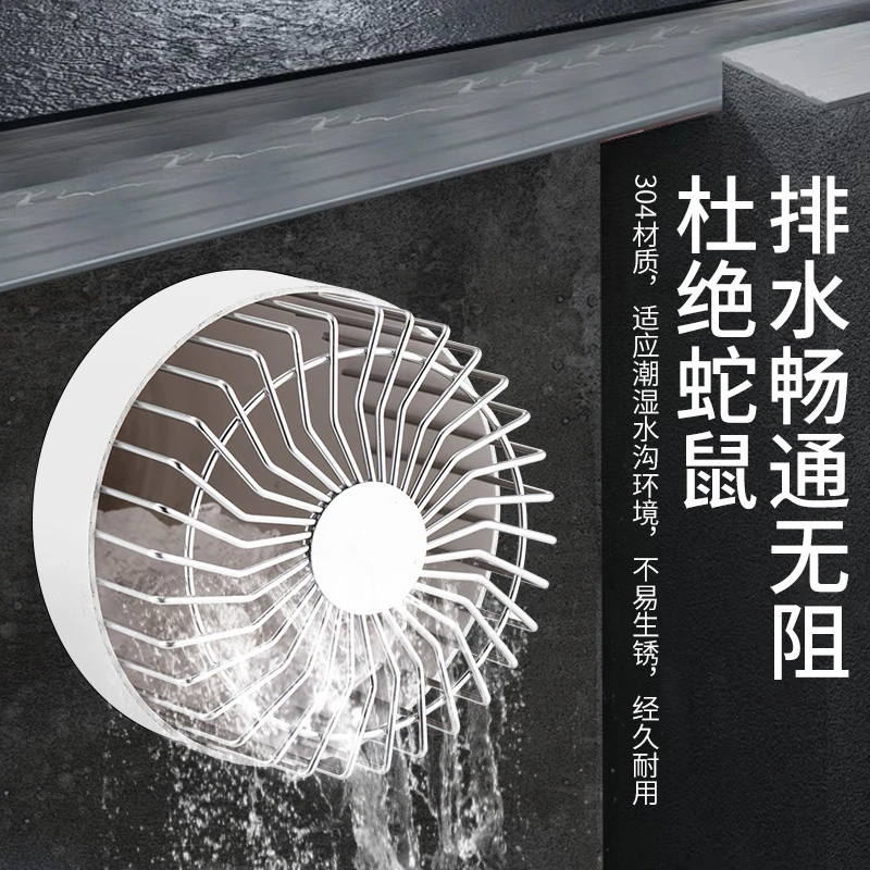 新款不锈钢防鸟网罩排水管下水道过滤网罩防鼠蛇天台圆形防堵地漏