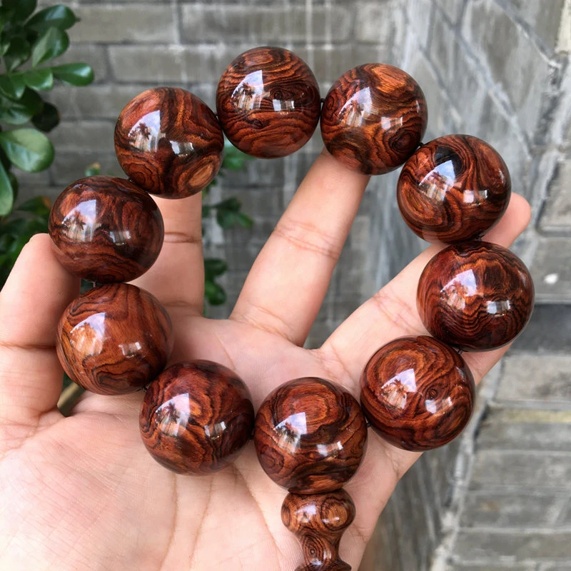 海南黄花梨石山料2.7老糠梨手串文玩佛珠手串盘玩海黄老料对眼珠