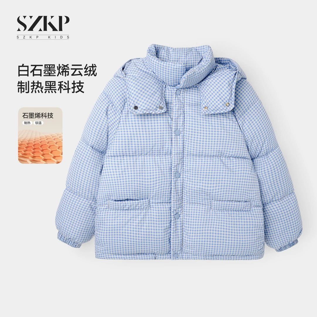 SZKP冬季新款女童保暖上衣中大童休闲时尚儿童加厚外套HSYD557319