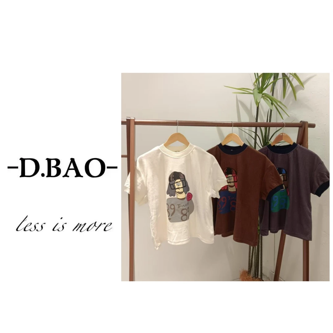 X'JIE毛茸茸印花短袖T恤 171号 5082