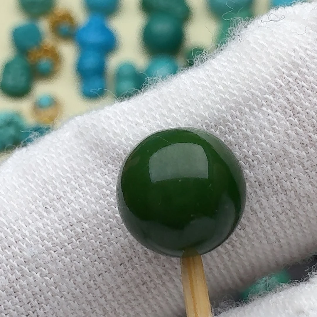 绿松石未镶嵌圆珠8.6