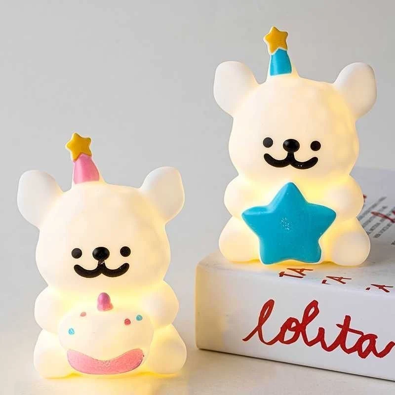 线条小狗小夜灯拍拍灯玩具ins小众送男女生闺蜜情侣礼物生日礼物