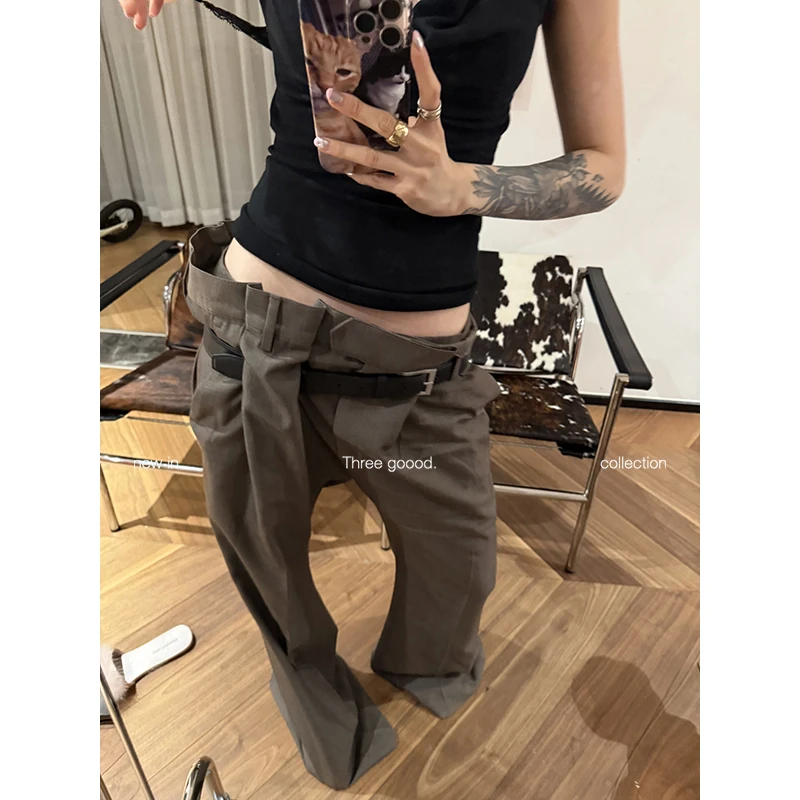 THREE GOOOD/三吉【大吉肉肉专属】腰部花苞设计休闲长裤Y725K04357