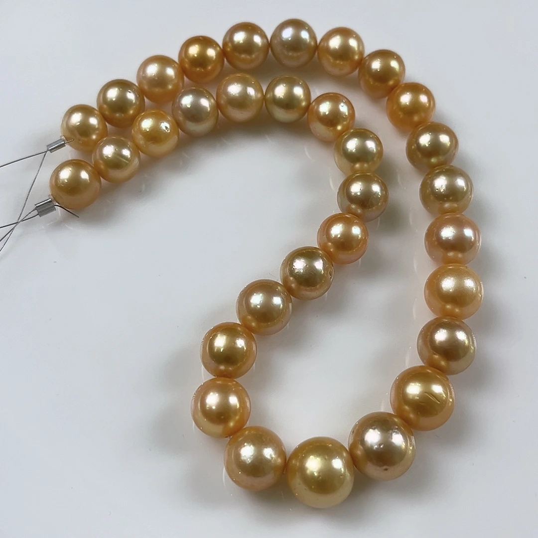 未镶嵌海水珍珠颈饰金珠12-14