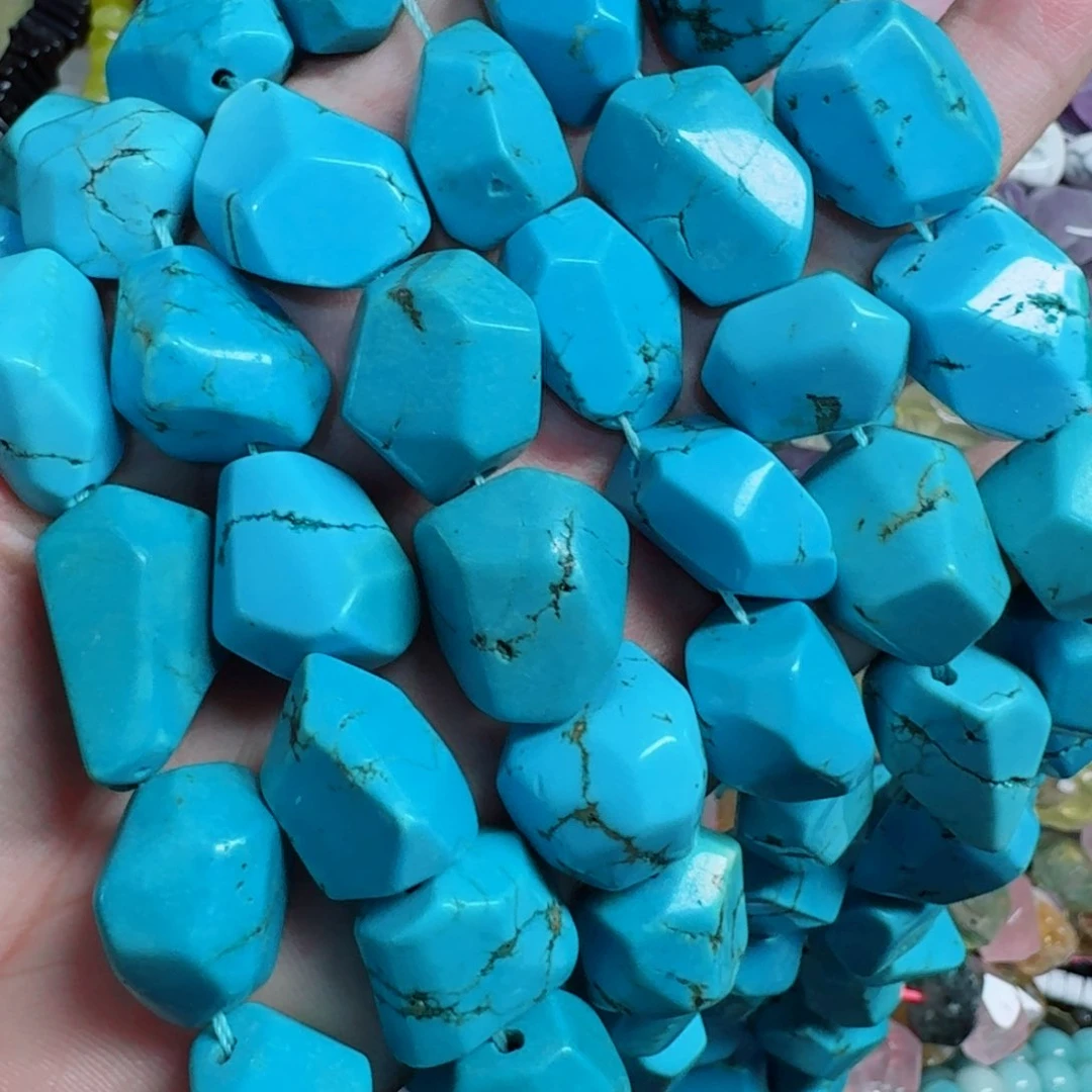 玛瑙/玉髓合金珠宝半成品切面松石随型一条