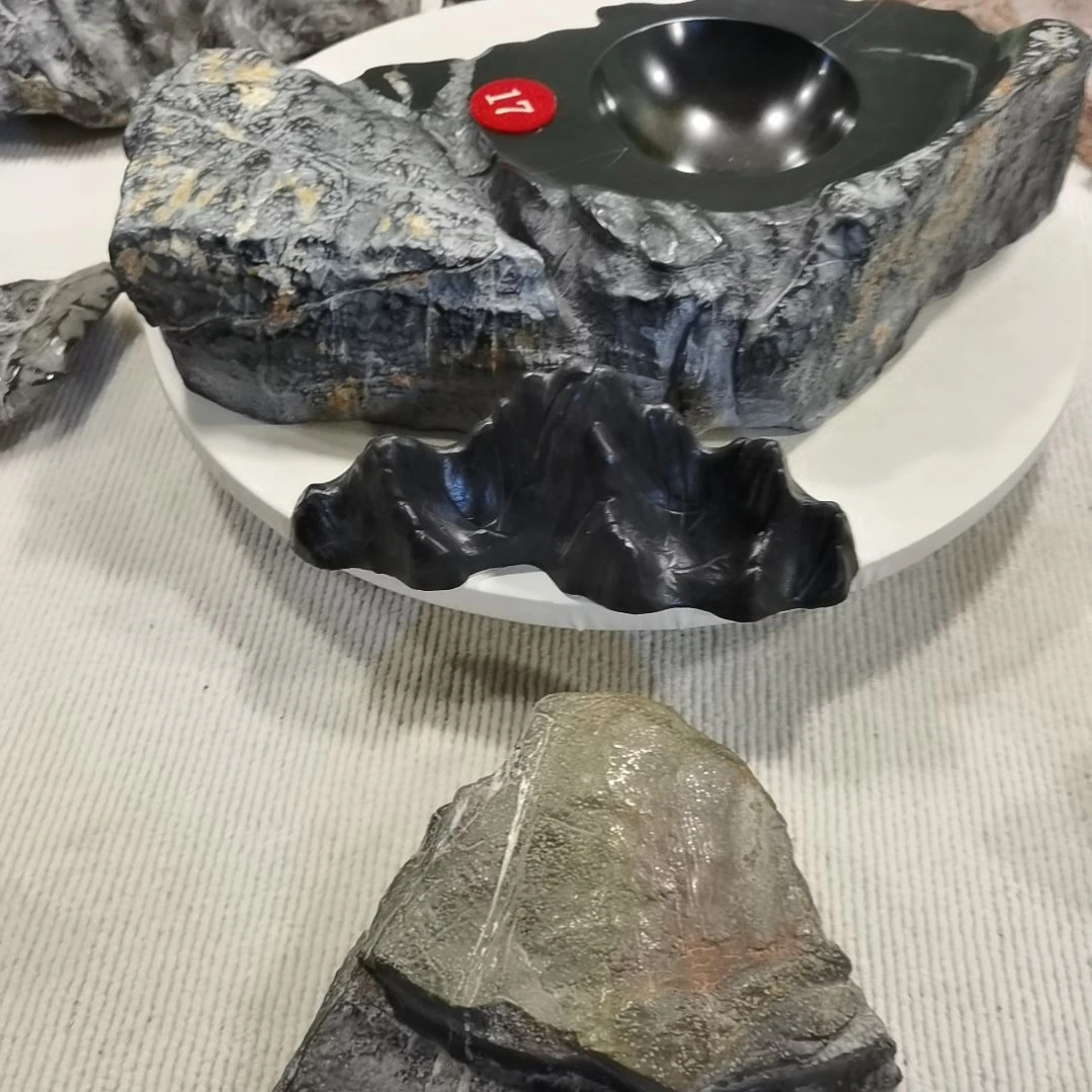 灵璧原石砚台摆件
