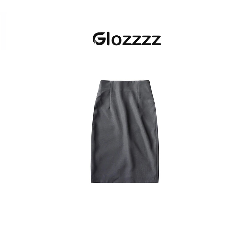【Glozzzz】腔调半裙 高腰修身时髦中长款一步包臀半身裙L Q156