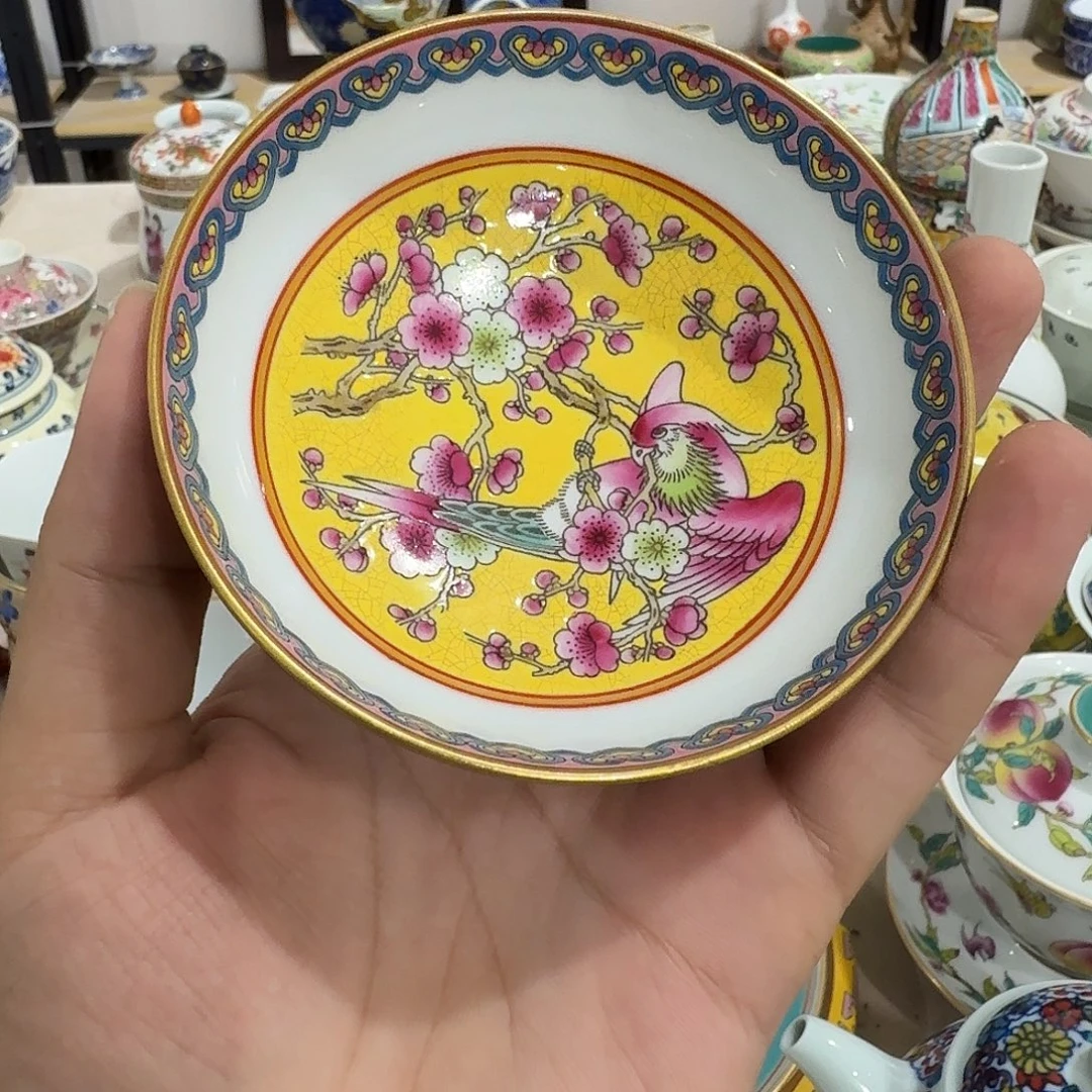 瓷片摆件手绘瓷器全部处理
